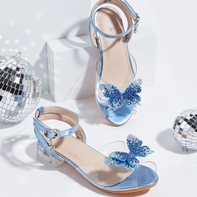 2025 Summer New Fish Mouth Child Water Diamond Sandals