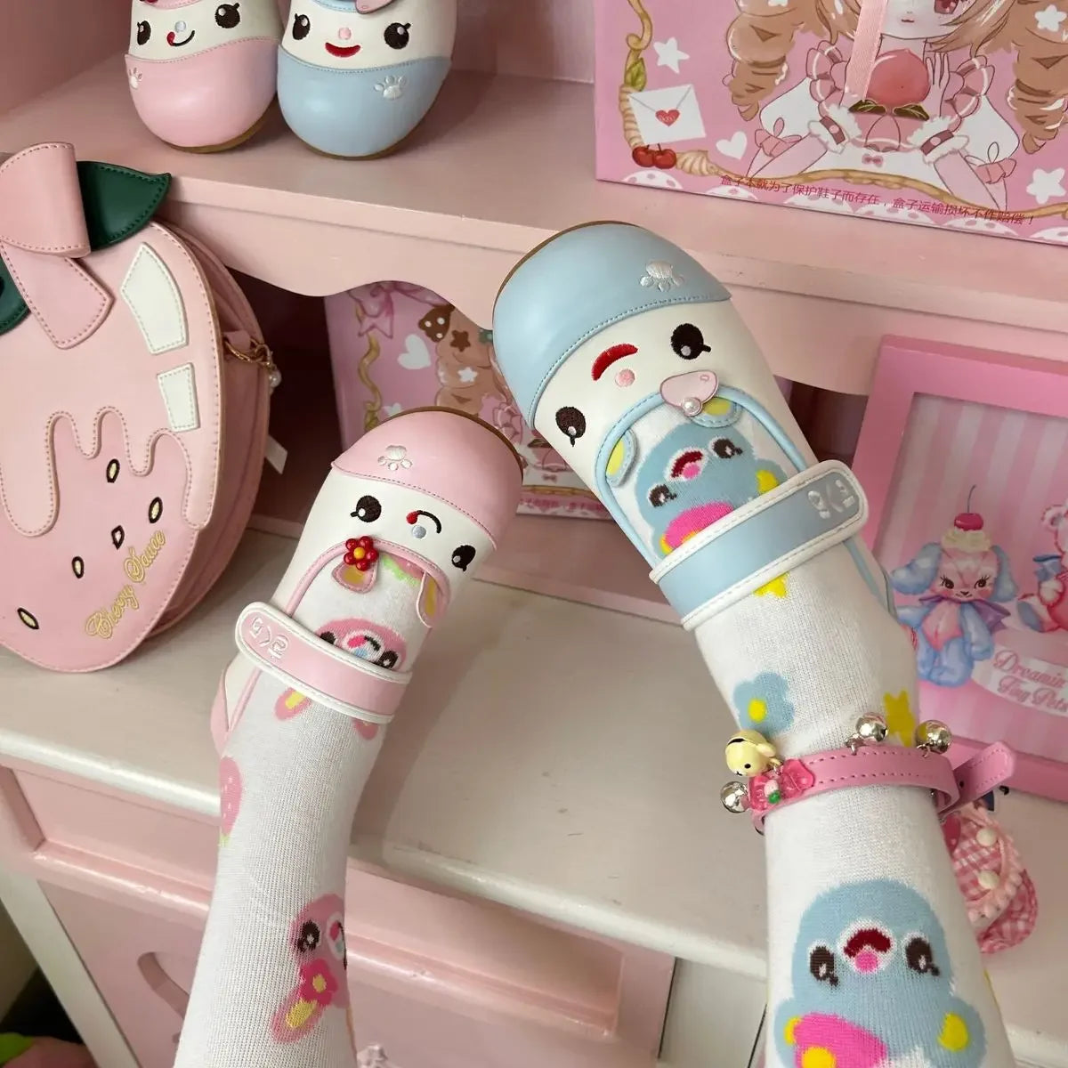 Summer Autumn New Sweet Girl Cute Indoor Round-toe Shoes Japanese Cartoon Mp Jojifuku Lolita Flat Shoes Y2k Accessories