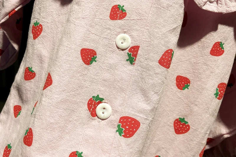 Andrea Strawberry Printed For Infant Girl Top