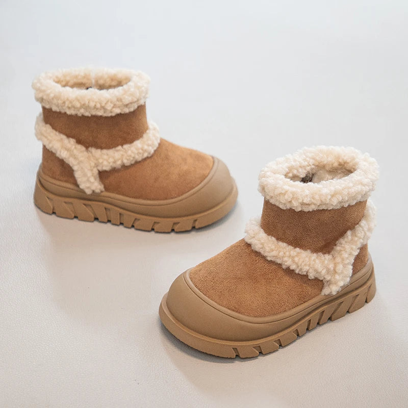 Children's Snow Boots 2-12 Years Old Padded Boys Girls Cotton Shoes