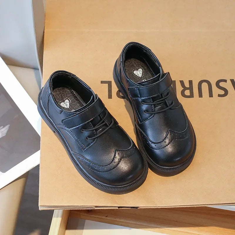 School Student Shoes for Boys Kid Spring Autumn Block New Black Boy Girl Loafer Soft Sole Kid Flats