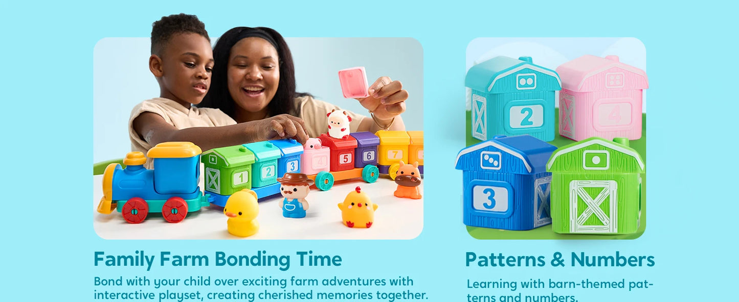 JOYFY Learning Farm Train Counting Matching & Sorting Montessori