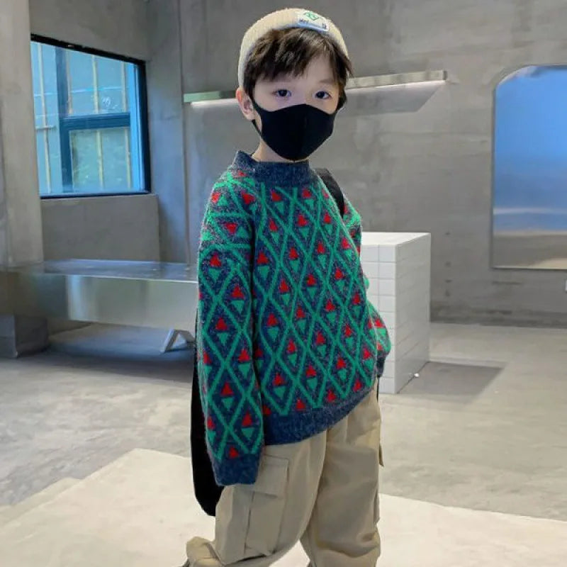 Marcos Autumn Winter Junior Boys Sweater - GuGuTon baby store - Baby Fashion - Toddlers Outfits - Babies Outfits - Toddler Clothes - Kids Clothing - Newborn Clothes - Newborn Wear - Kids Wear - Trending Clothes - Trending Outfits - Fall Fashion - Winter Fashion - Girls Clothes - Boys Clothes - Babies Wear - Kids Accessories - KidsWear - Summer Clothes - Summer Fashion - Summer Trend - Falls Sweaters - Tops - Bottom - Jeans - Blouse - Dresses - Newborn Dresses - Toys