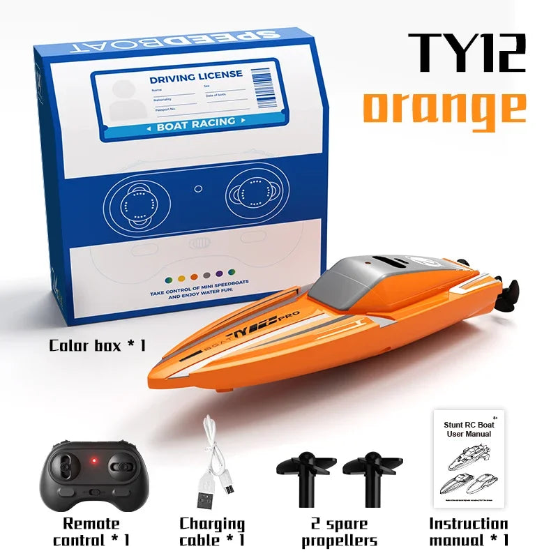 Popular 2.4G Mini Remote Control Boat - Dual Motor Waterproof Electric Speedboat