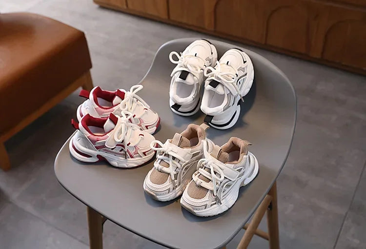 New Kids Sneakers for Girls School Causal Sports Shoes for Boy Spring Autumn Versatile Children Tennis Shoes Mesh Breathable