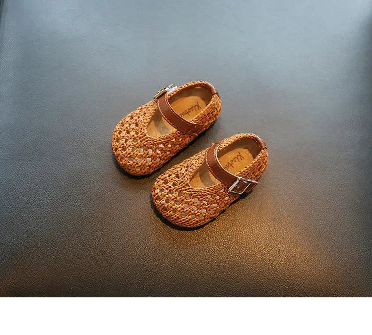 2026 New Summer Baby Shoes For Girls Cut-out Breathable Toddler Kids Sandals Soft Sole Non-slip Fashion Little Girls Sneakers