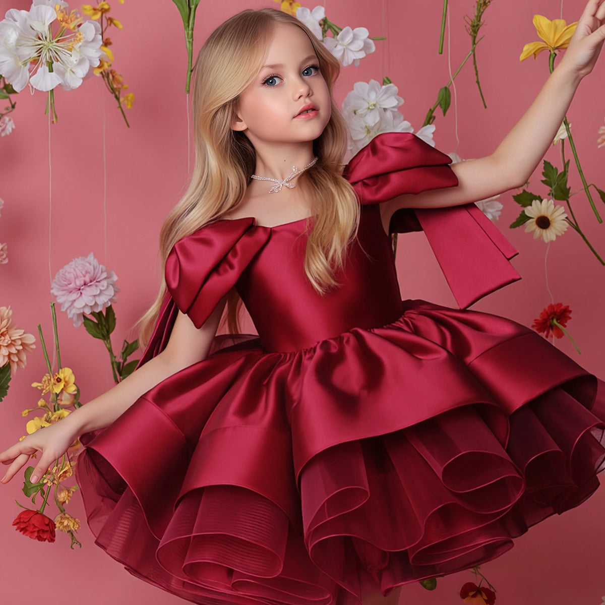 Girls' Christmas Dress, Birthday Party Dress, Important Holiday Ball Gown, Flower Girl Dress