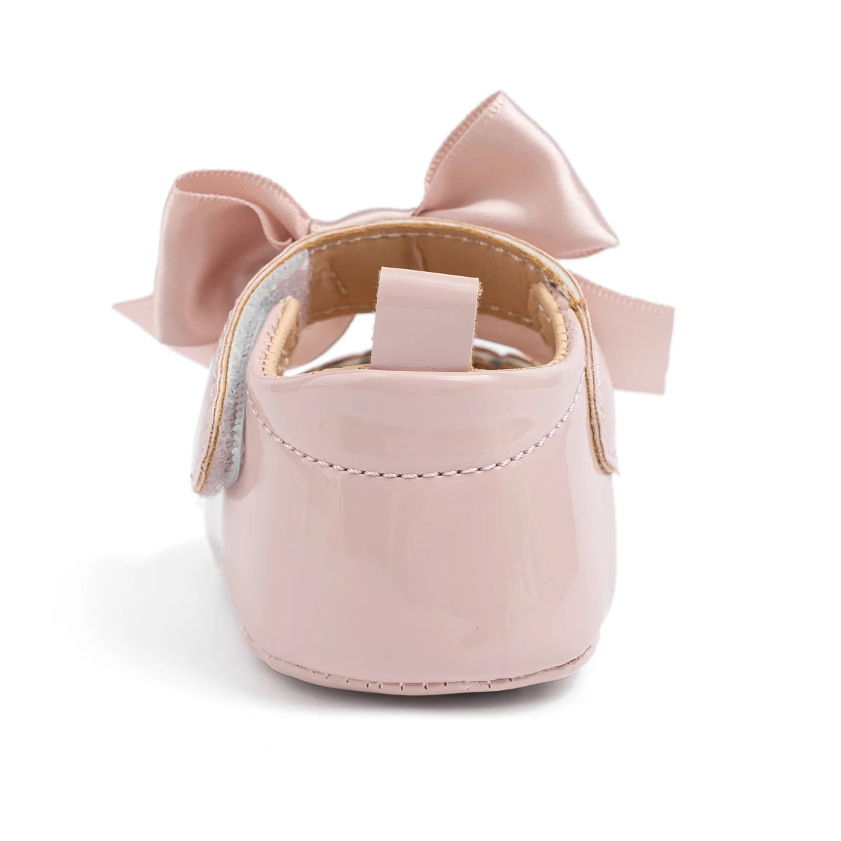 Newborn Baby Girl Shoes Soft Sole Infant Toddler Mary Jane Flats Princess Bowknot Patent Leather Dress Shoes Wedding Party Gift
