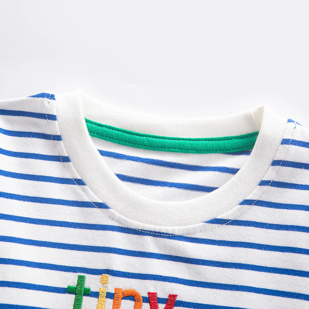 Rodrigo Arrival Striped Animals T-shirt - GuGuTon baby store - Baby Fashion - Toddlers Outfits - Babies Outfits - Toddler Clothes - Kids Clothing - Newborn Clothes - Newborn Wear - Kids Wear - Trending Clothes - Trending Outfits - Fall Fashion - Winter Fashion - Girls Clothes - Boys Clothes - Babies Wear - Kids Accessories - KidsWear - Summer Clothes - Summer Fashion - Summer Trend - Falls Sweaters - Tops - Bottom - Jeans - Blouse - Dresses - Newborn Dresses - Toys