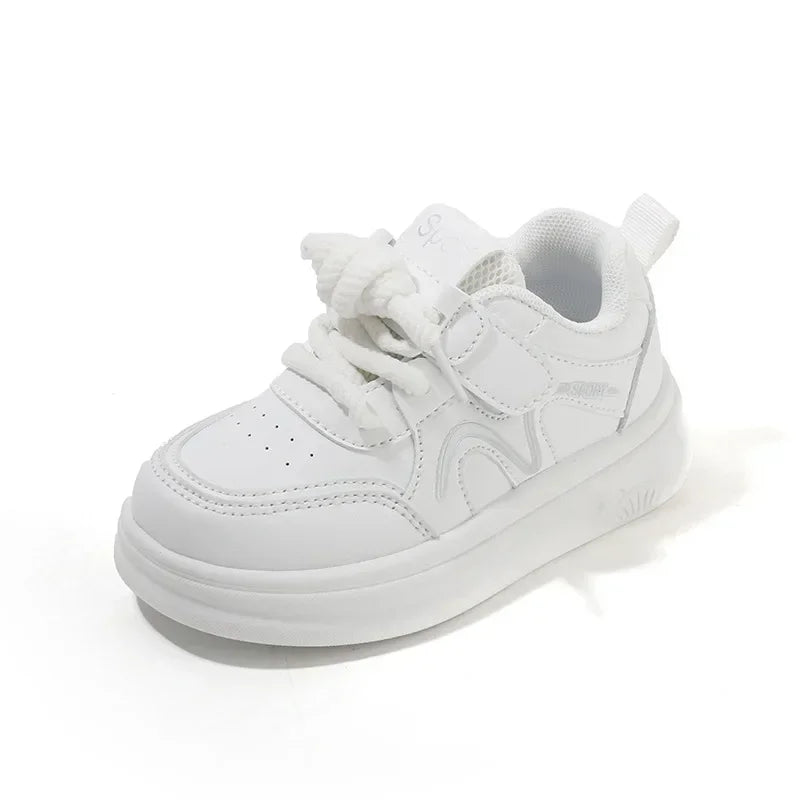 Children's Shoe for Girl New Solid White Sports Shoes for Boy Causal Fashion Versatile Kids School Running Sneakers Non-slip