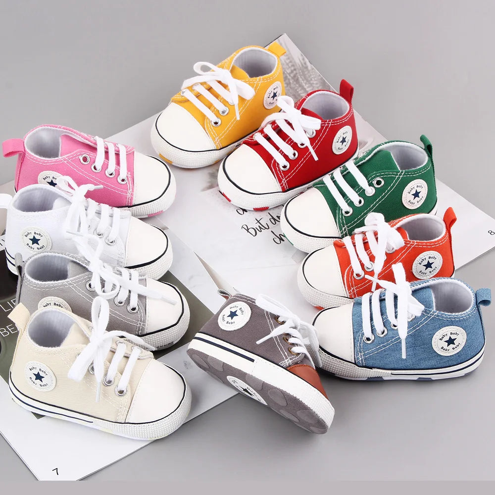 Spring New Baby Shoes Boy and Girl Classic Canvas Casual Sneakers