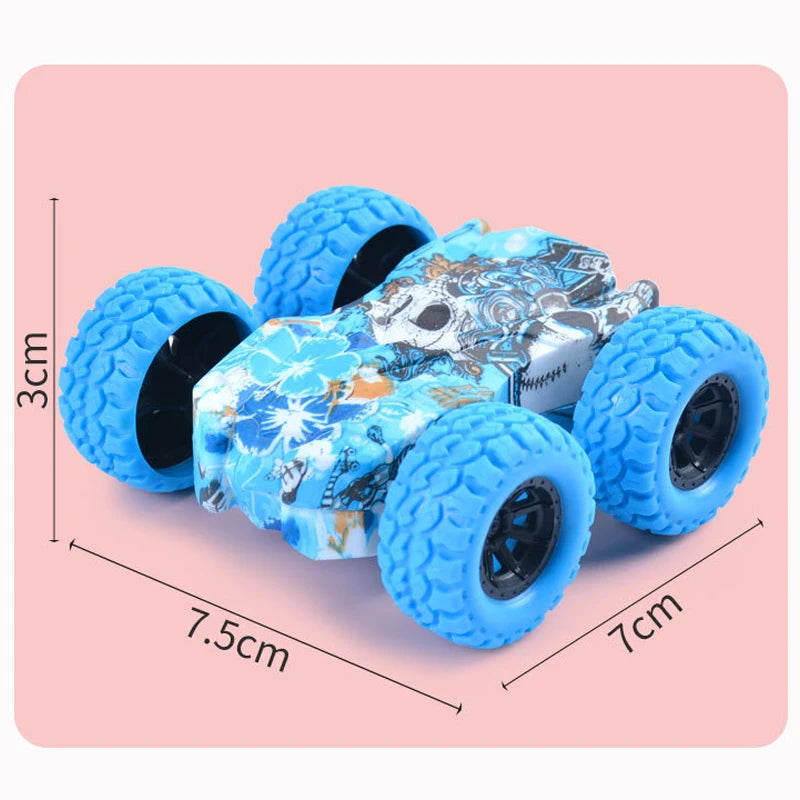 Mini Inertia Car Toys For Children Collision Automatic Turnover Double-Sided Running Car Toy