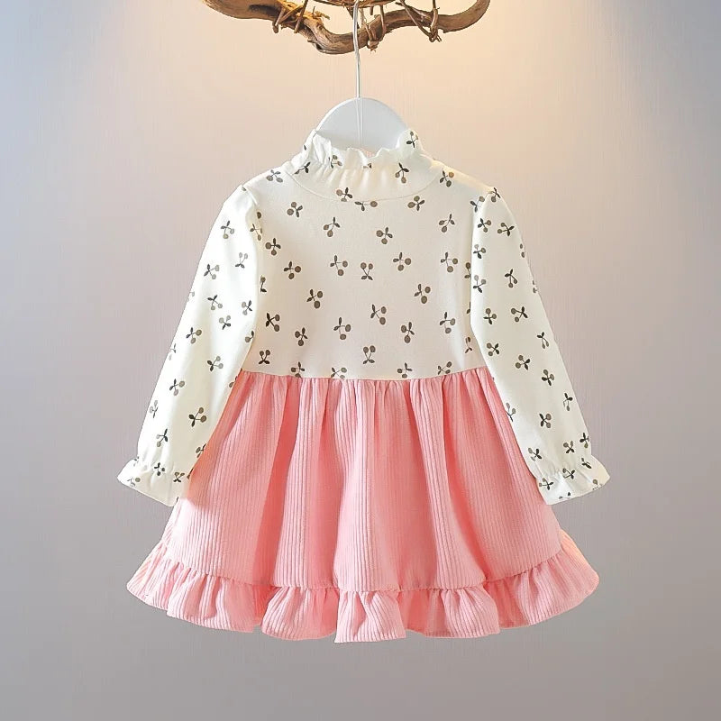 Valeria Lovely Bear Corduroy Strap Style Dress Fashion Cute