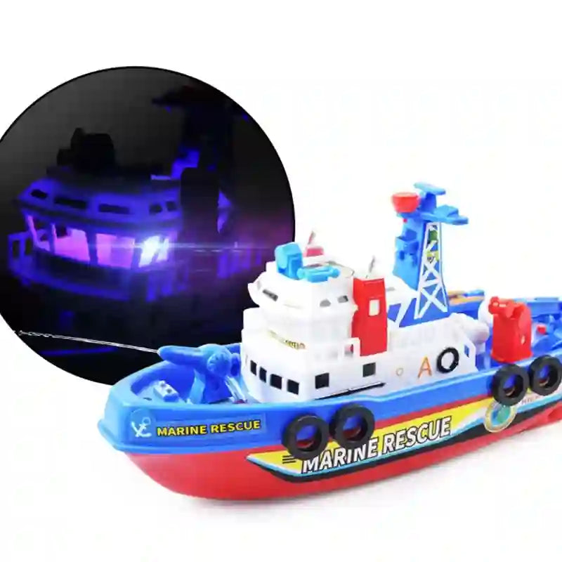 Electric Marine Rescue Boat Toy for Kids - Fast Speed Light