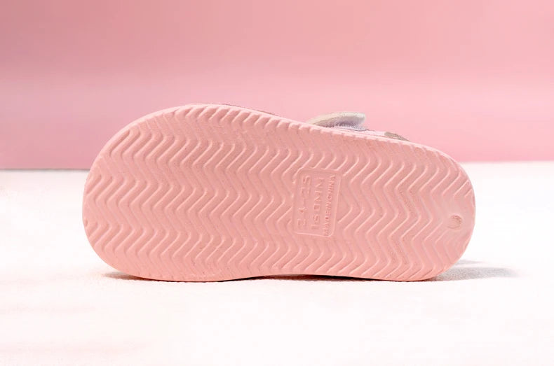 Girls' Shiny Star Outdoor Sandals Summer Printed Soft-Soled Non-slip Slippers Open-Toe Durable Baby Beach Shoes