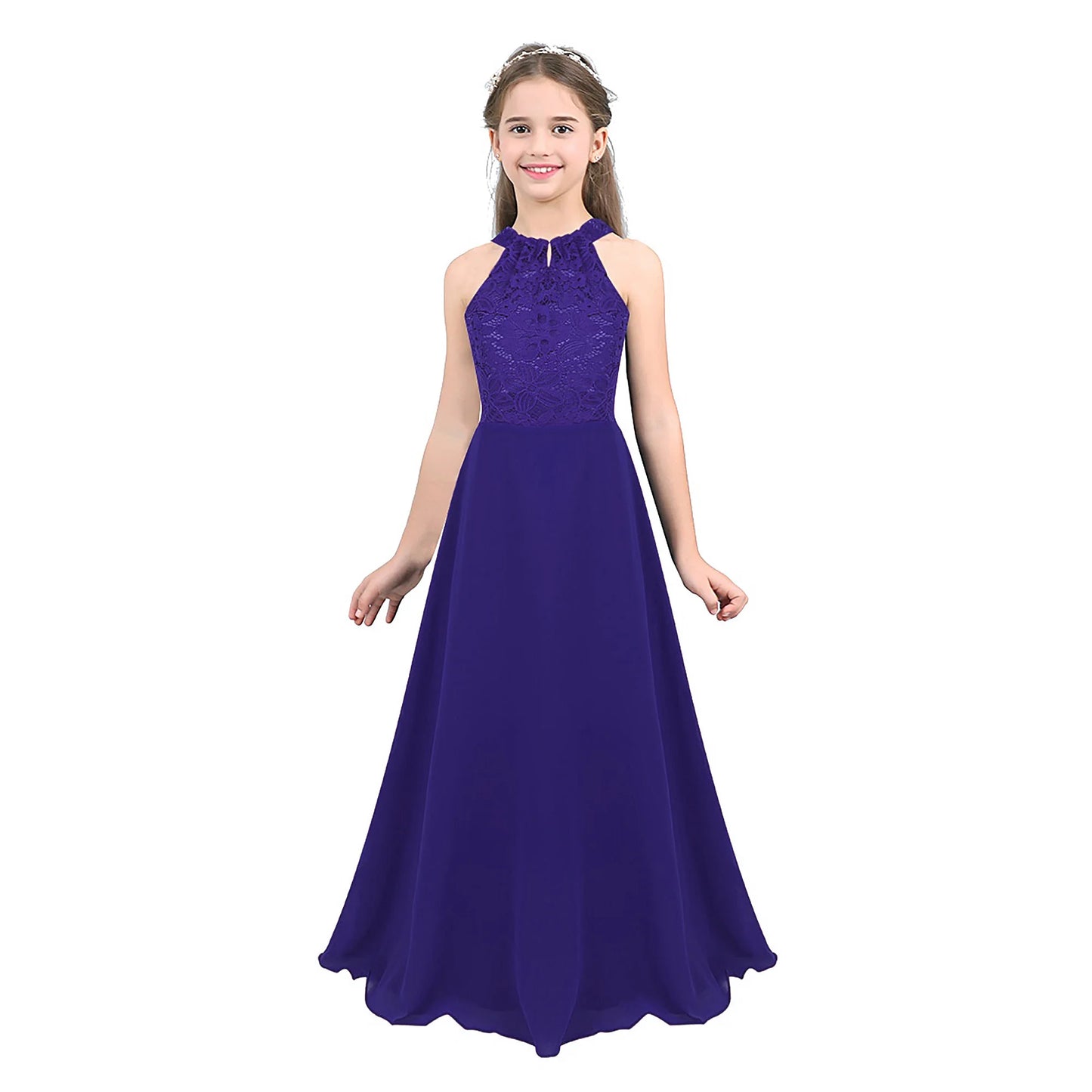 Summer Fashion Flower Girls Dress Wedding  Birthday Party Kids Long Dress