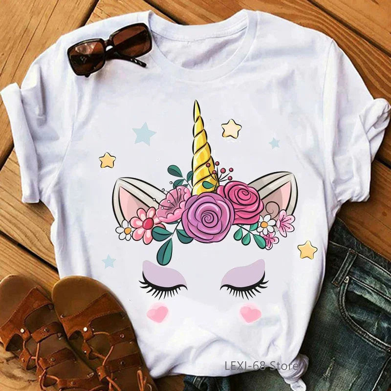 Sophia Women Kawaii Unicorn Girl Graphic Femme Flowers - GuGuTon baby store - Baby Fashion - Toddlers Outfits - Babies Outfits - Toddler Clothes - Kids Clothing - Newborn Clothes - Newborn Wear - Kids Wear - Trending Clothes - Trending Outfits - Fall Fashion - Winter Fashion - Girls Clothes - Boys Clothes - Babies Wear - Kids Accessories - KidsWear - Summer Clothes - Summer Fashion - Summer Trend - Falls Sweaters - Tops - Bottom - Jeans - Blouse - Dresses - Newborn Dresses - Toys