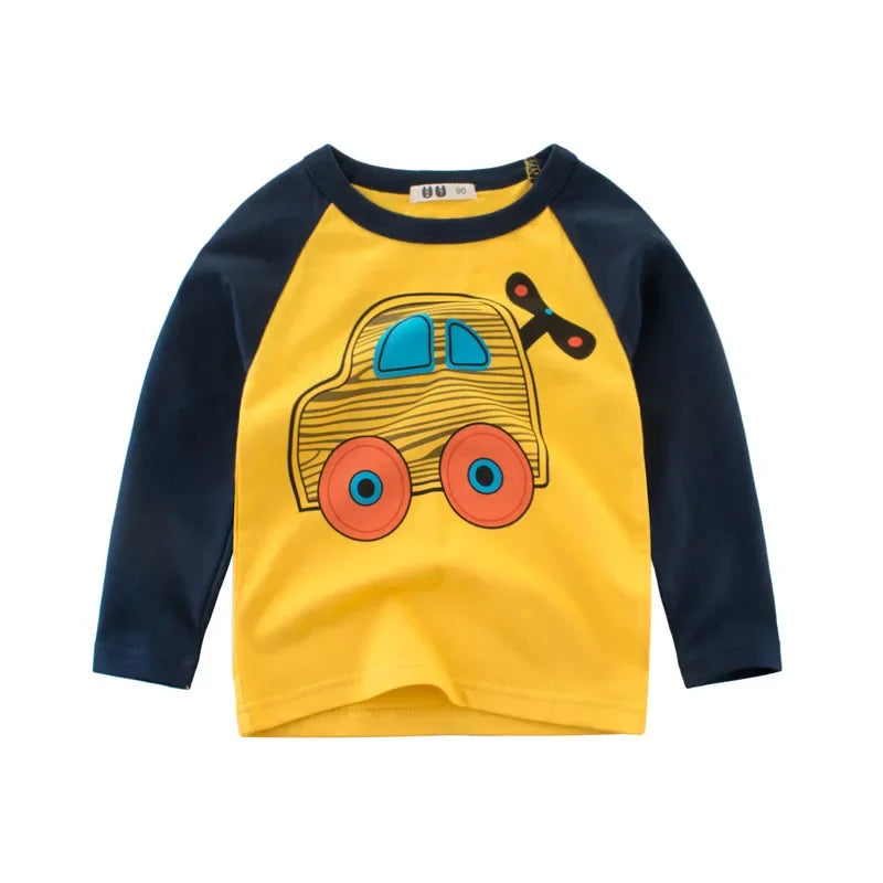 Zahir Cartoon Car Boy's Clothes Long Sleeve Top - GuGuTon baby store - Baby Fashion - Toddlers Outfits - Babies Outfits - Toddler Clothes - Kids Clothing - Newborn Clothes - Newborn Wear - Kids Wear - Trending Clothes - Trending Outfits - Fall Fashion - Winter Fashion - Girls Clothes - Boys Clothes - Babies Wear - Kids Accessories - KidsWear - Summer Clothes - Summer Fashion - Summer Trend - Falls Sweaters - Tops - Bottom - Jeans - Blouse - Dresses - Newborn Dresses - Toys