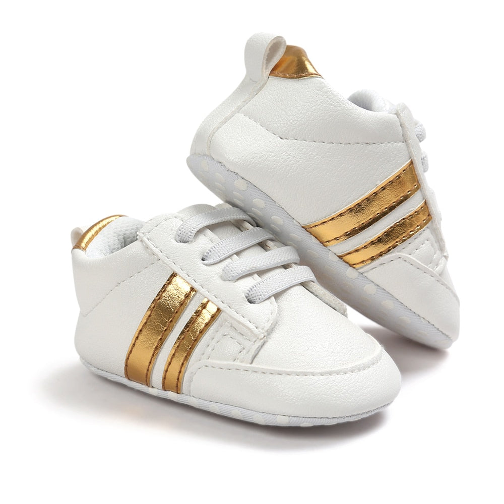 Baby Shoes Newborn Boys Sneaker Girls Two Striped First - GuGuTon