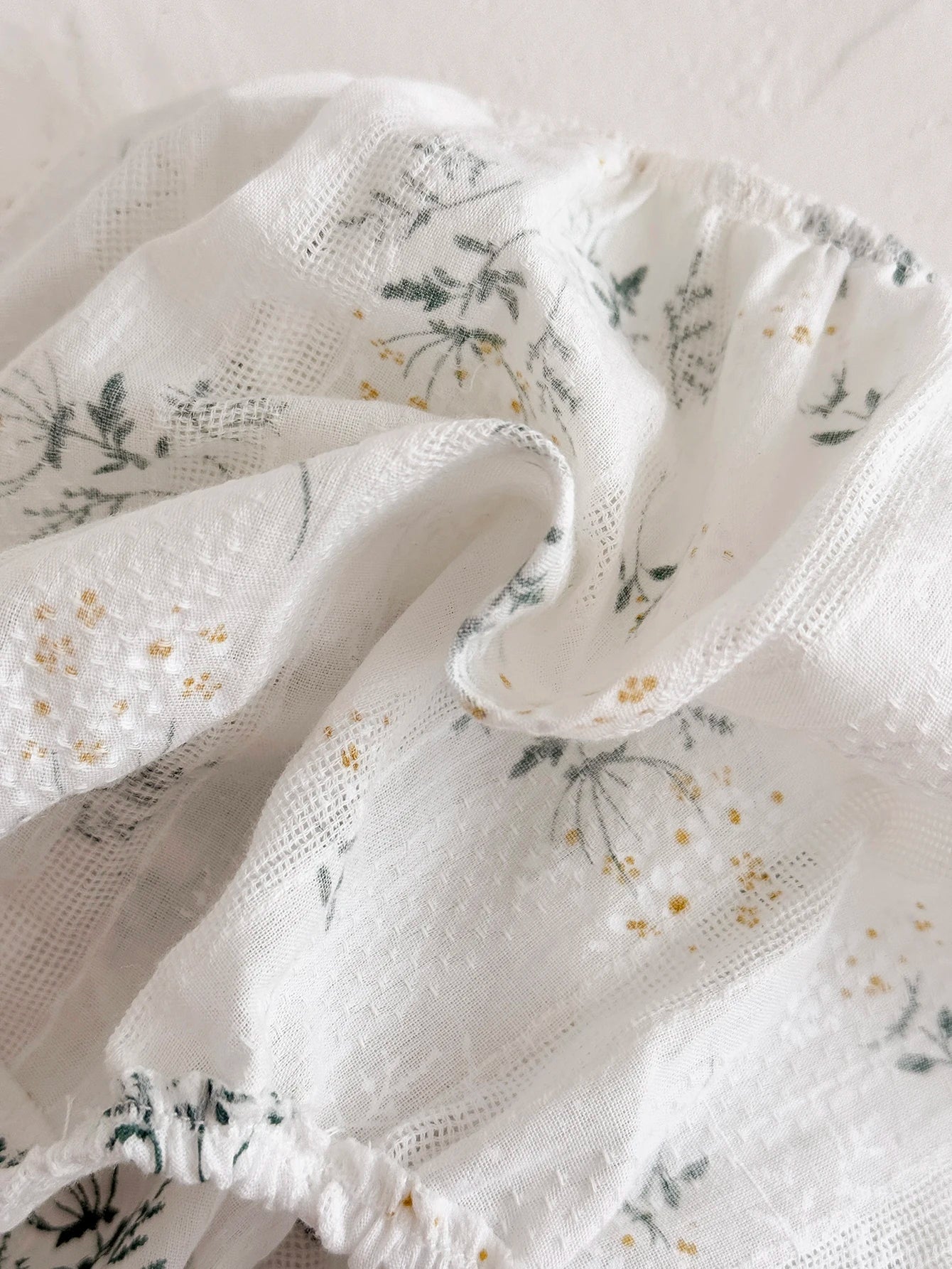 Puff Sleeve Garden Romper