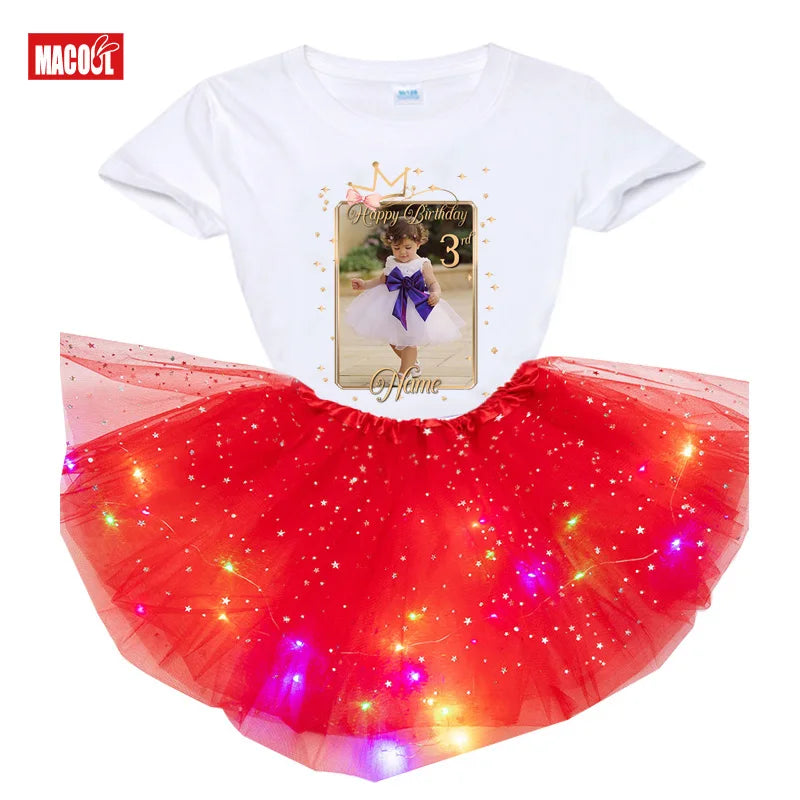 Kim Girls Birthday Princess Tutu Outfit Set