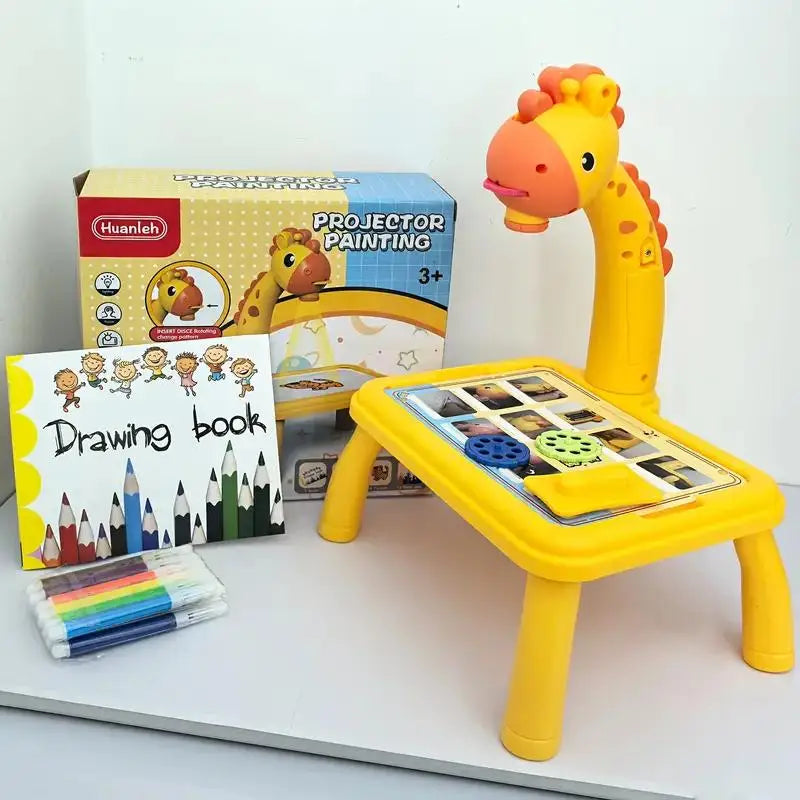 Drawing Projector for Kids, Mini Multi-Functional Writing Board Learning Drawing Educational Toys, Ideal Toy for 3+ Girls & Boys