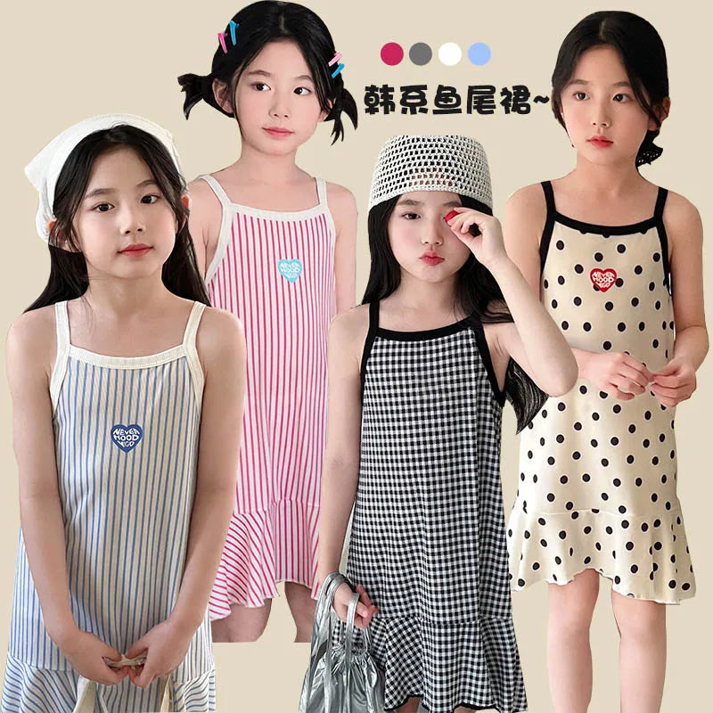 Cute Dress For Kids Girl Summer Dresses Children's Fashion Dress Thin Girls' Halter