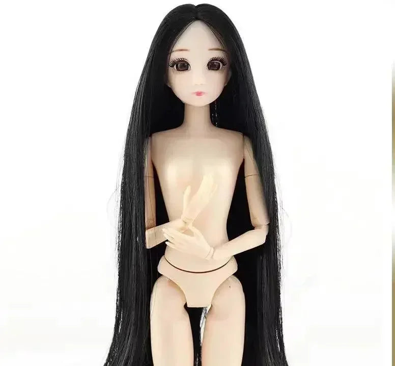 30cm Bjd Doll 12 Moveable Joints 1/6 Girl's Dress 3D Eyes Toy with Clothes Shoes Kids Toys for Girl Children Gift doll
