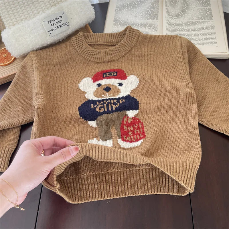 Jose Spring Autumn Children Round Collar Sweater - GuGuTon baby store - Baby Fashion - Toddlers Outfits - Babies Outfits - Toddler Clothes - Kids Clothing - Newborn Clothes - Newborn Wear - Kids Wear - Trending Clothes - Trending Outfits - Fall Fashion - Winter Fashion - Girls Clothes - Boys Clothes - Babies Wear - Kids Accessories - KidsWear - Summer Clothes - Summer Fashion - Summer Trend - Falls Sweaters - Tops - Bottom - Jeans - Blouse - Dresses - Newborn Dresses - Toys