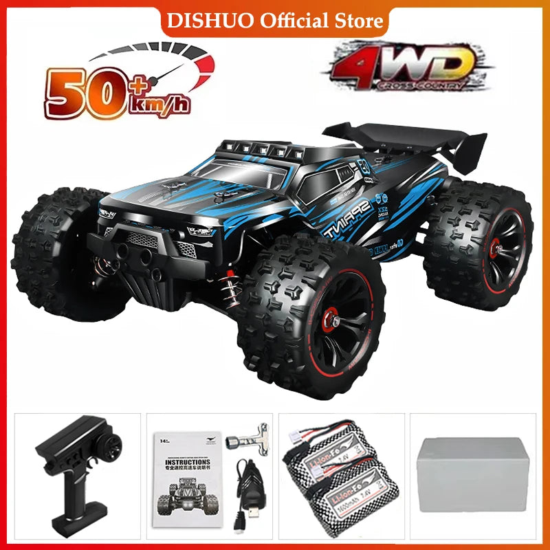 1:16 85KM/H Or 50KM/H 4WD RC Car With LED Remote Control Cars High Speed Drift Monster 4x4 Truck for Kids vs Wltoys 124017 Toys