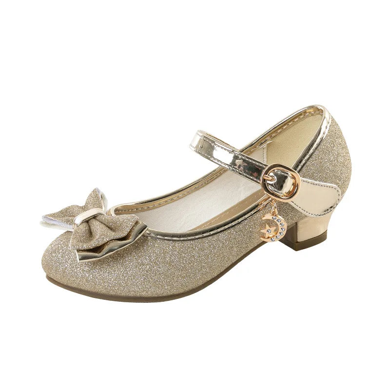 Girls Sandals Rhinestone Butterfly Latin Dance Kids Shoes