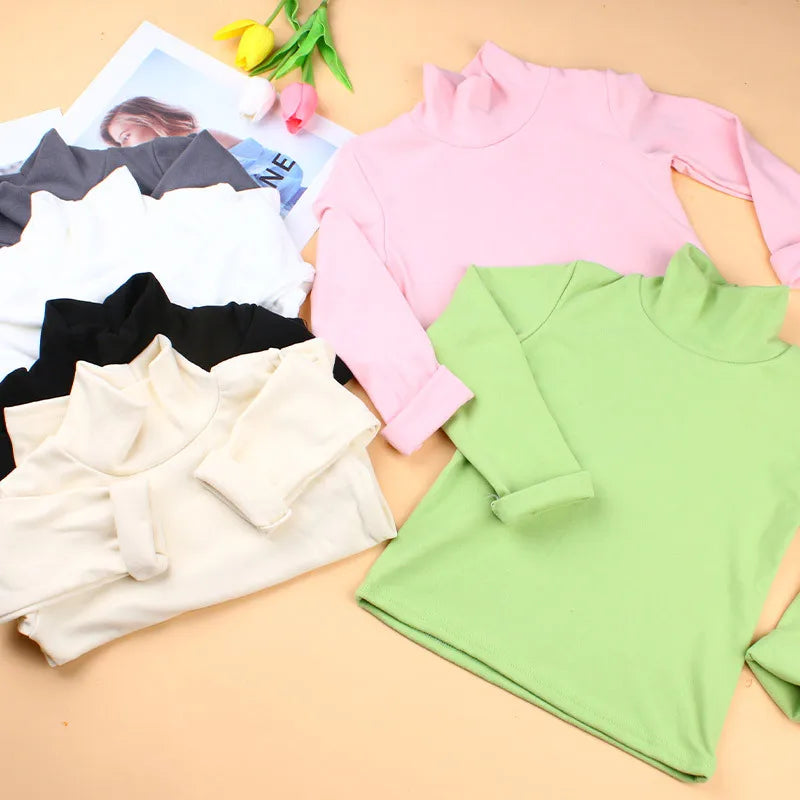 Rosita Long Sleeve Basic Turtleneck Tops