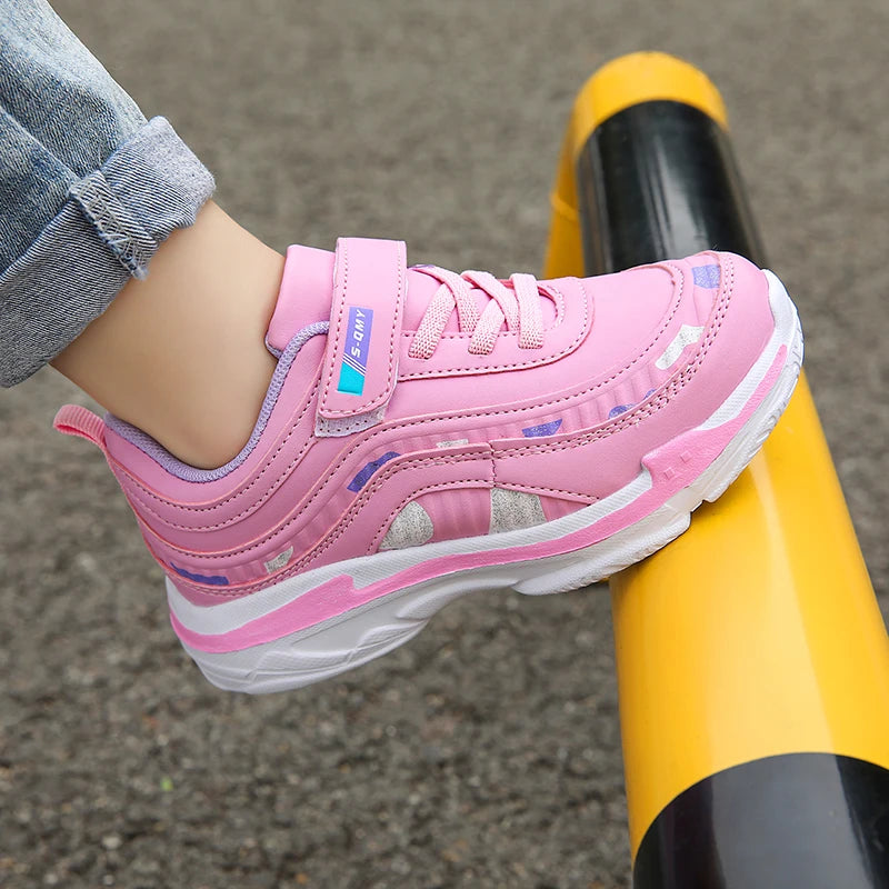 Girls Running Shoes Kids Sports Casual Sneakers Breathable Lightweight