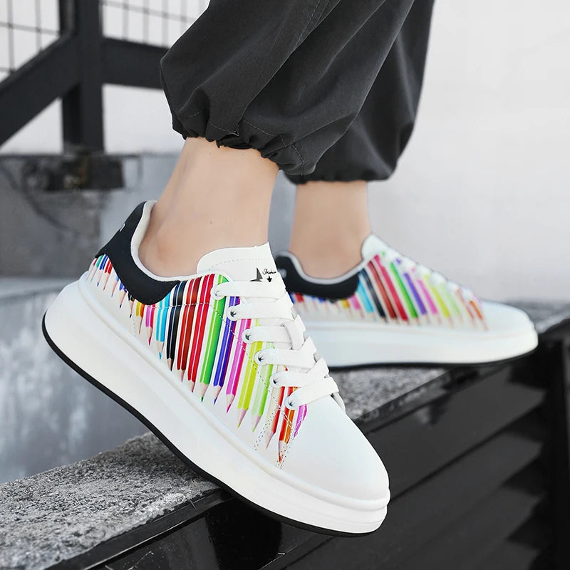 Darius Men Thick Soled Casual Sneakers for Daily Wear