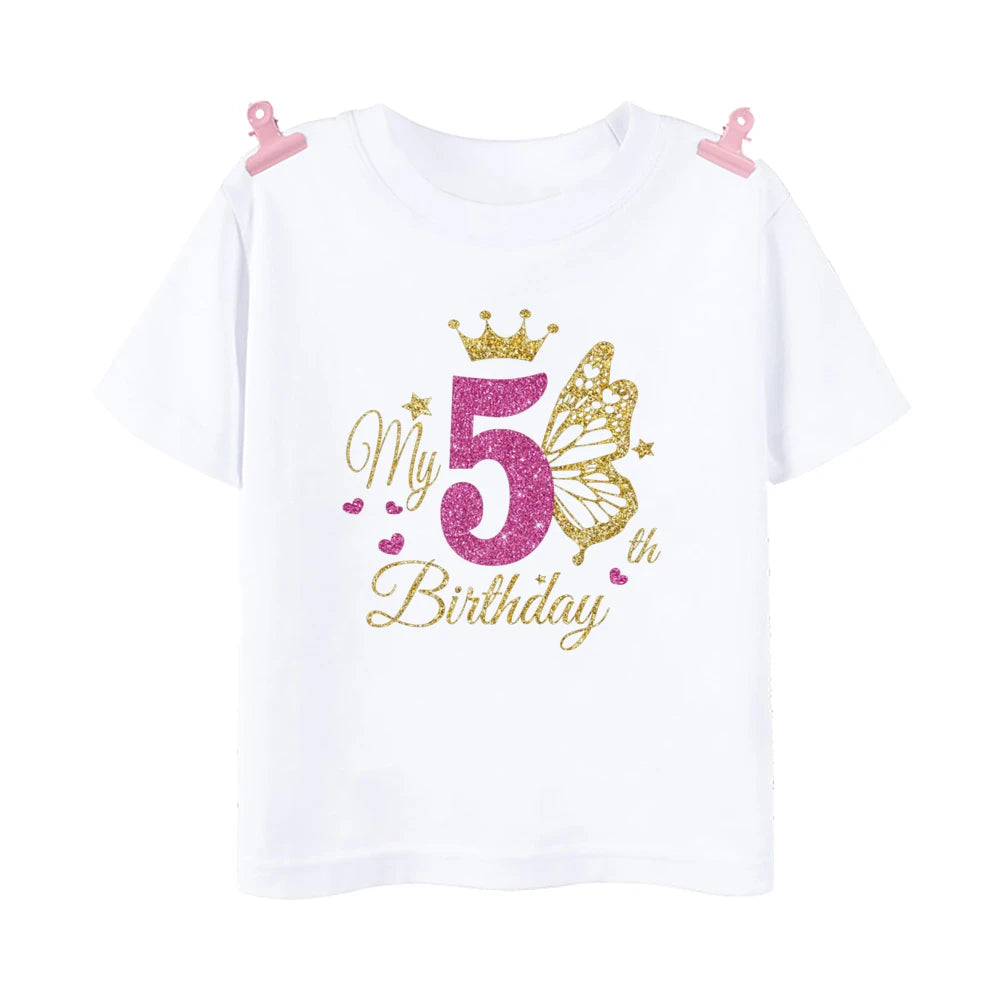 María Girls Birthday Wild Tee Girls Party T Shirt Butterfly Printed Clothes Kids - GuGuTon baby store - Baby Fashion - Toddlers Outfits - Babies Outfits - Toddler Clothes - Kids Clothing - Newborn Clothes - Newborn Wear - Kids Wear - Trending Clothes - Trending Outfits - Fall Fashion - Winter Fashion - Girls Clothes - Boys Clothes - Babies Wear - Kids Accessories - KidsWear - Summer Clothes - Summer Fashion - Summer Trend - Falls Sweaters - Tops - Bottom - Jeans - Blouse - Dresses - Newborn Dresses - Toys