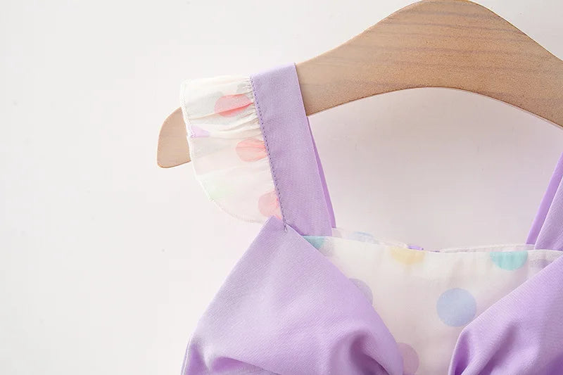 Baby And Girls' Dress Summer New Colorful Spot Girls' Dress