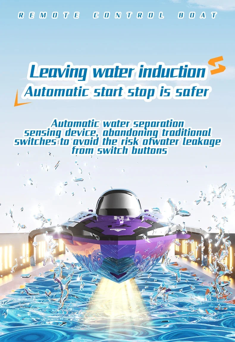 Popular 2.4G Mini Remote Control Boat - Dual Motor Waterproof Electric Speedboat
