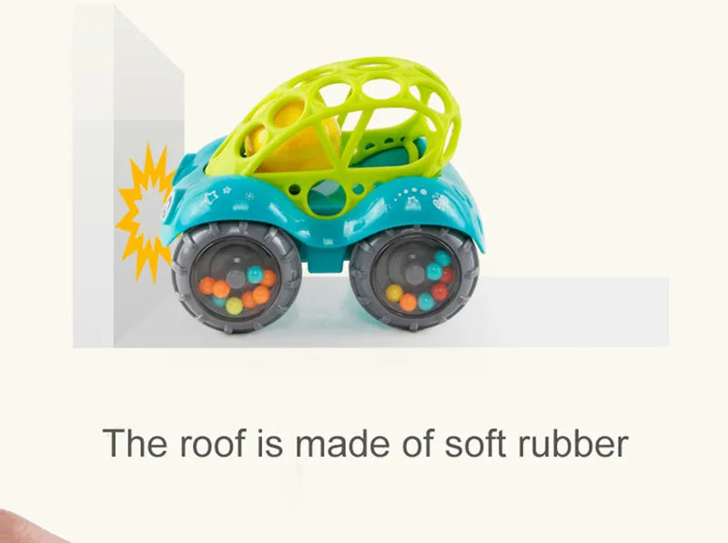 Baby Car Toys for 6 12 Months Friction Car Infant Soft Rubber Inertial Push and Go