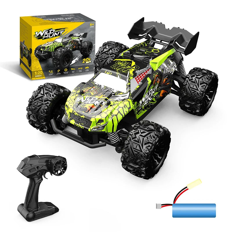 1:20 Off Road RC Car 4WD All Terrain RC Monster Truck, 2.4G High Speed with LED Light, Top Birthday Christmas Gift Toy for Boys