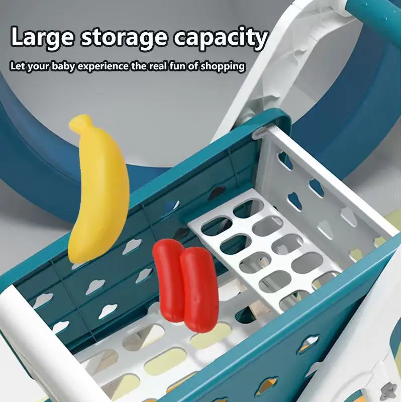 Kids Simulation Shopping Cart Toy Pretend Play Supermarket
