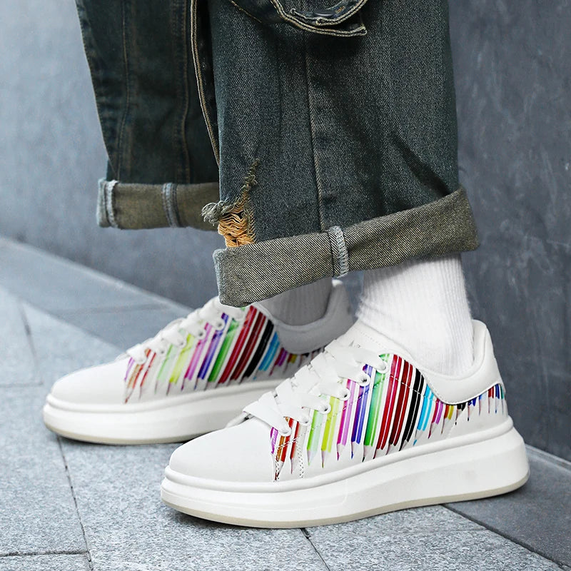 Darius Men Thick Soled Casual Sneakers for Daily Wear