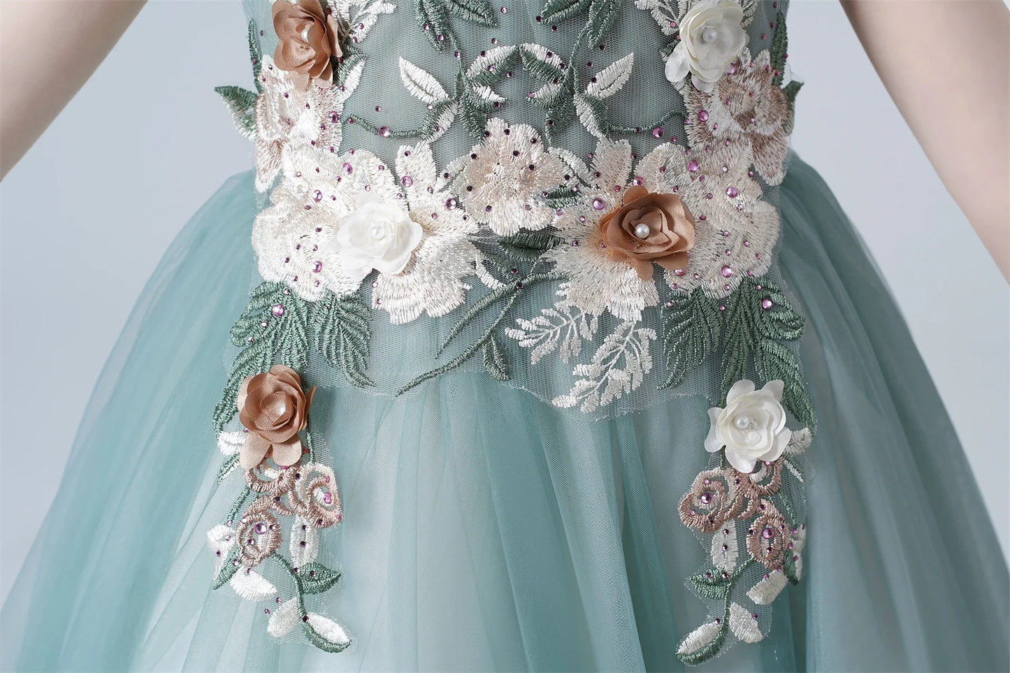 Children's Girls Dresses For Eid Luxury Party Princess Dress 4-12 Years Old Long Dress