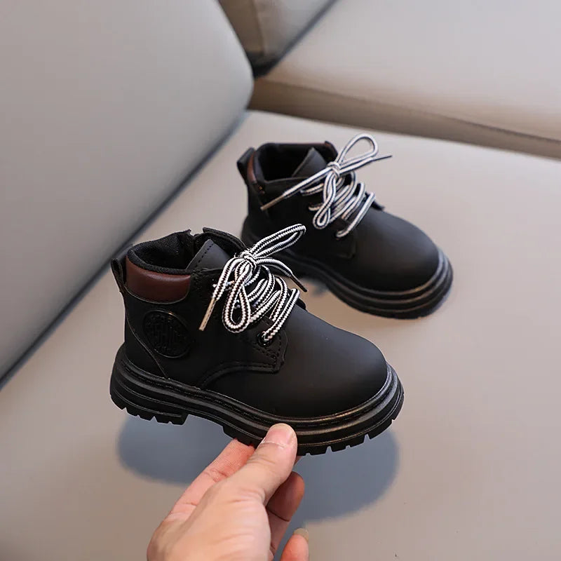 Liam Winter Kids Combat Boots - Non-slip Footwear