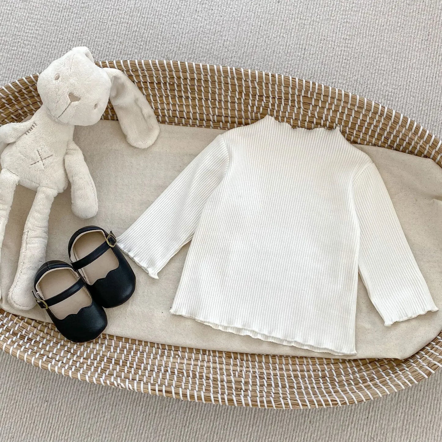 Ana Long Sleeve Cotton Casual Bottoming Tops