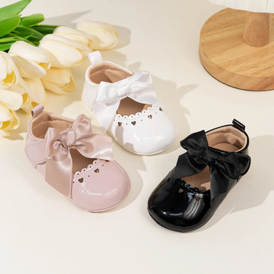 Newborn Baby Girl Shoes Soft Sole Infant Toddler Mary Jane Flats Princess