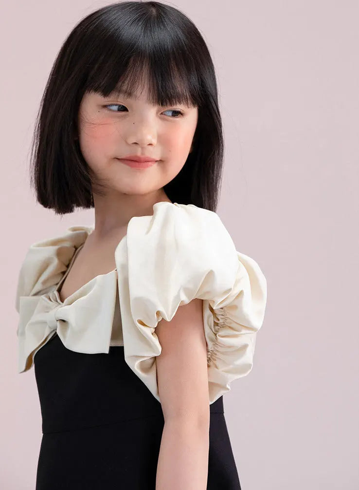Young Girls New Design Dresses Two Ways To Wear Clothes 2025 Fashion Elegant Bow Patchwork High Grade Teen Girls Dress 5-14Years