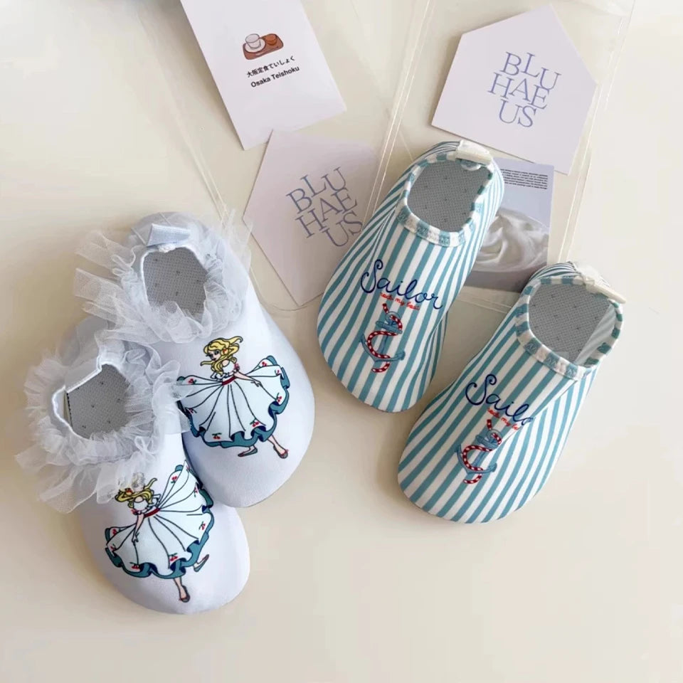 New Baby Boy Girl Beach Shoes KS Children Print Water Sports Sneakers Swimming Aqua Barefoot Shoes Kids Indoor Outdoor Slippers