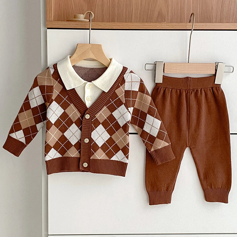 Braxton Classic Checkered Sweater Set