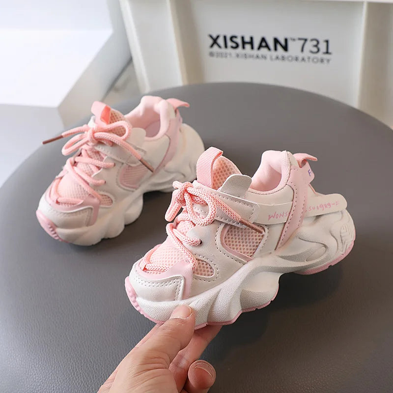 Spring Autumn Kids Sport Shoes Mesh Breathable Boys Sneakers