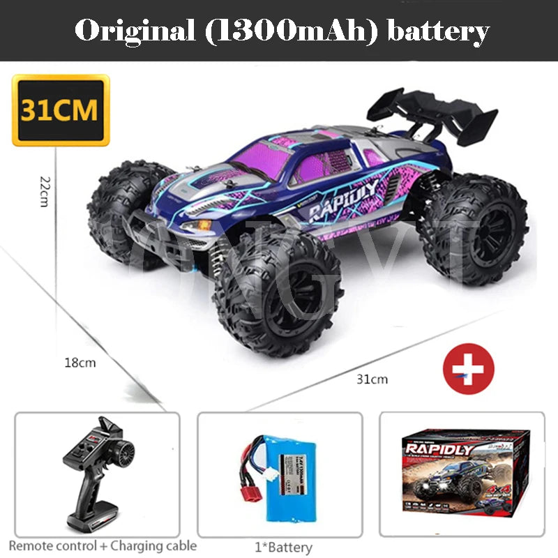 16103 Fast Rc Cars 50km/h 1/16 Off Road 4WD with LED Headlights,2.4G Waterproof Remote Control Monster Truck for Adults and Kids